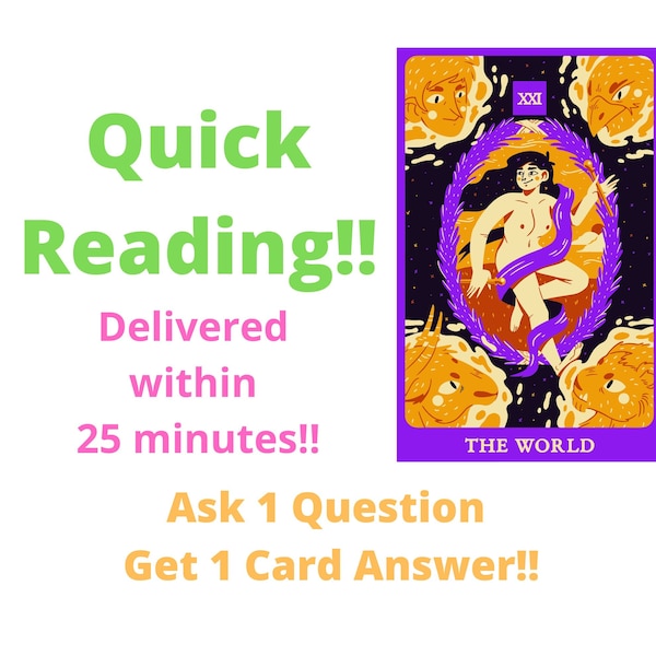 Same Hour Tarot Reading Quick 1 Question 1 Card Answer Reading