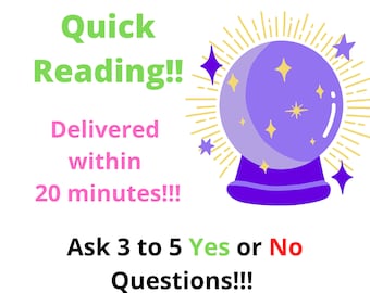 Same Hour Yes or No Tarot Oracle Card Reading Ask 3 to 5 Questions