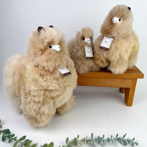 Handmade Alpaca Fur Plush: 12&quot; Andean Stuffed Animal Toy