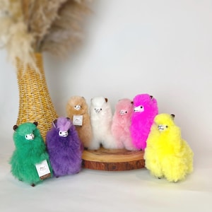 Mini Alpaca Stuffed Animal: Handmade Peruvian Alpaca Fur Toy (6&quot;)