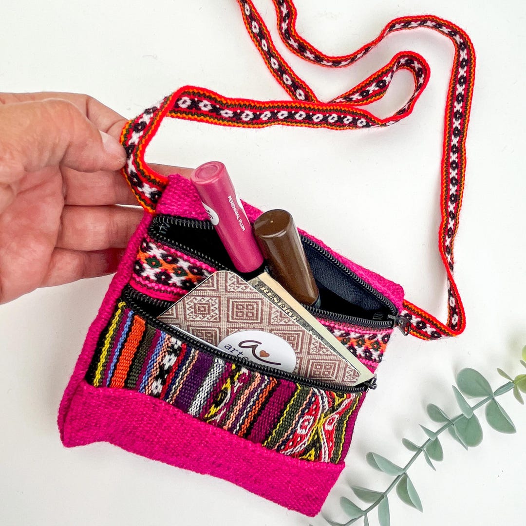Upcycled Andean Textile Crossbody Small Bag: Handmade Peruvian Sling - Etsy