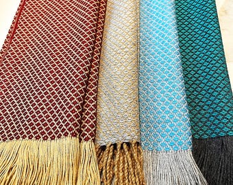 Floral Peruvian Alpaca Blend Shawl: Winter Scarf Rebozo