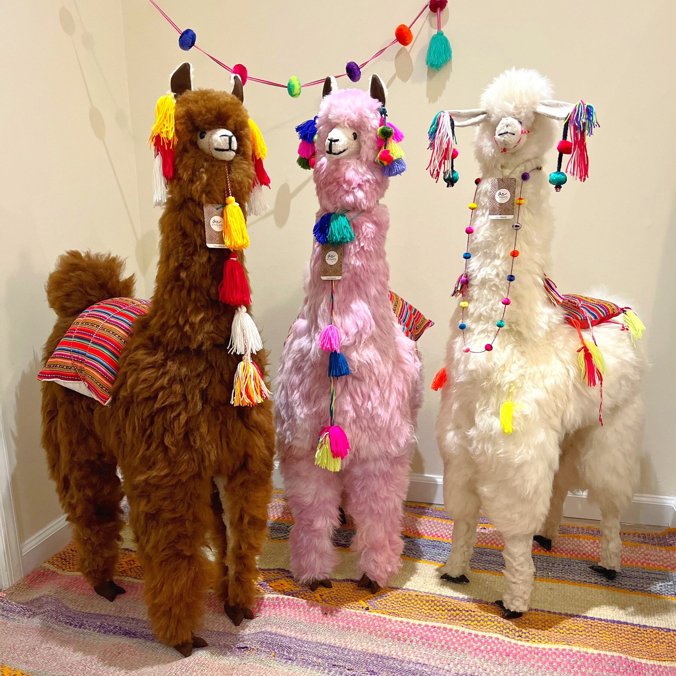 XL Handmade Alpaca Stuffed Animal: Peruvian Nursery Decor (43") - Etsy
