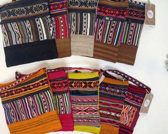 Upcycled Andean Textile Crossbody Bag: Handmade Peruvian Sling