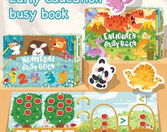 New Quiet- Busy  Book Montessori Cartoon Preschool Educational