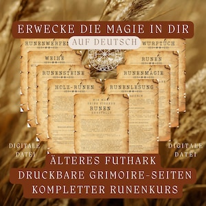 Runenkurs Elder Futhark PDF | Digitales Grimoire | Runenbedeutungen & Anleitung | Nordische Mythologie | Runenmagie Download