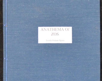 Austin Osman Spare, Anatema de Zos, libro hecho a mano