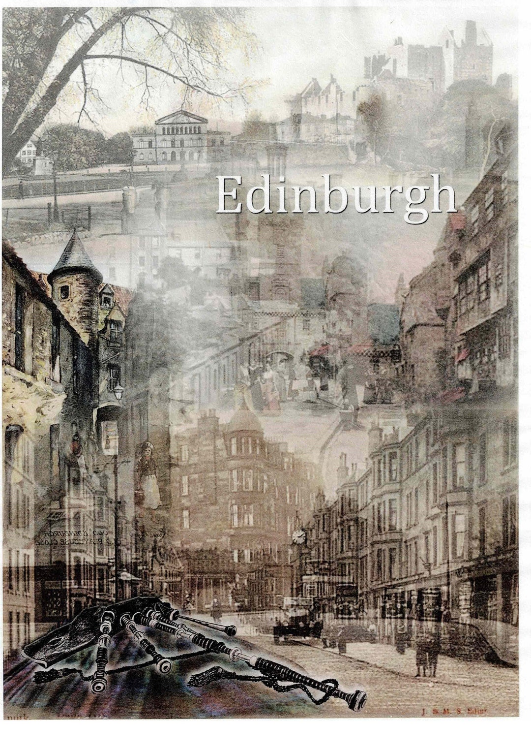 Rice Paper Vintage Old Edinburgh Scrapbooking Rice Paper Etsy