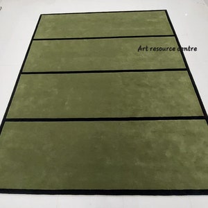 Premium Quality 8x10 sage green  Modern Abstract Handmade Designer Woolen Tufted Area Rug for Living Room Bedroom Dining room Office