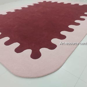 Modern handtuftad matta Grand Maroon, Terra handtuftad matta tillverkad av 100 % nyzeeländsk ull Matta, Vardagsrum, Loungematta, Sovrumsmatta