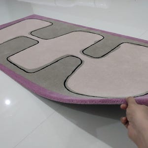 Minimalist modern abstract  hand tufted area rug for living room,  contemporary handmade designer wool rug for home decore 4x6 5x8 6x9 8x10
