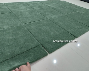 Handmade Tufted  Area rug for Livingroom , Bedroom,Kids and Office Space, Modern Abstract Wool Rug