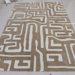 Premium Quality Modern Abstract 8x10 9x12 Handmade Designer Woolen Tufted Area Rug for Living Room Bedroom Dining room Office 5x8 6x9 8x10