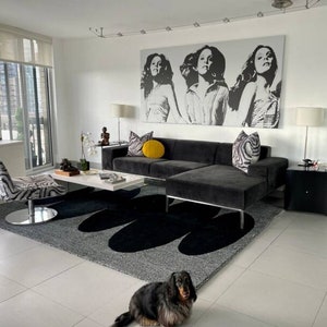 Premium Quality Modern Abstract 10x14 black white woolen Contemporary Hand Tufted Area Rug for Living Room Bedroom 5x8 6x9 8x10 9x12 10x14
