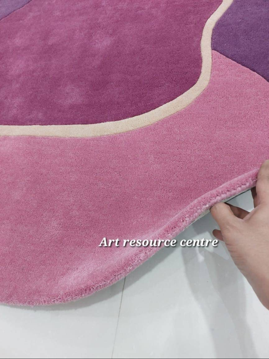 Buy Minimalist Sage Green and Baige Round Rug Premium Quality Irregular ...