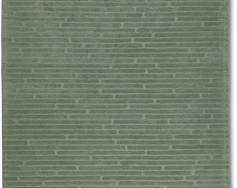 Premium kwaliteit moderne abstracte salie 9 x 12 handgemaakte lusvorm en strepenlijn Designer wollen getuft vloerkleed voor woonkamer slaapkamer eetkamer