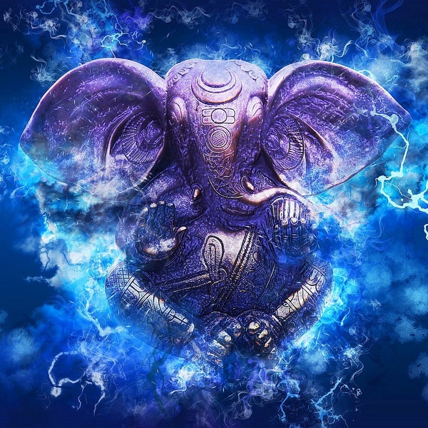 Ganesh, Ganesha, Hinduism, god of luck, elephant, Shiva, deity, Veda, epic, wall poster, wall art, Digital, Digital download