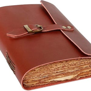 Vintage looks Leather Journal 100%Recycled Paper Journal, For Notes, Notebook, Sketchbook, Diary, writing, Handmade Book 200 Deckle Page