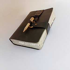 Personalized Vintage Leather Journal with Handmade Deckle Edge Paper Leather Bound Journal Book of Shadows, Sketchbook, Valentine&#39;s Day Gift