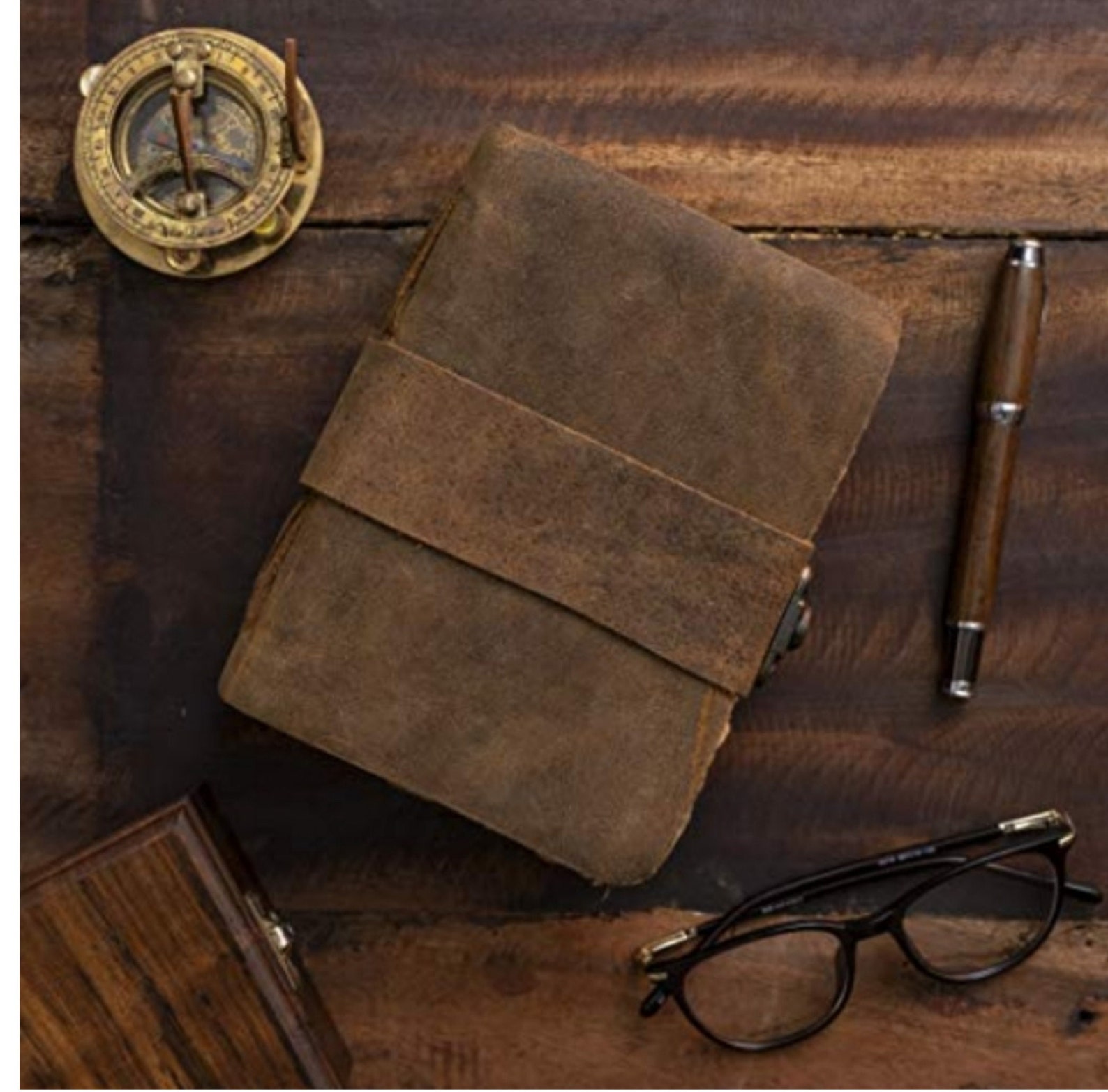 Vintage Leather Journal Lock Closure Book of Shadows Etsy