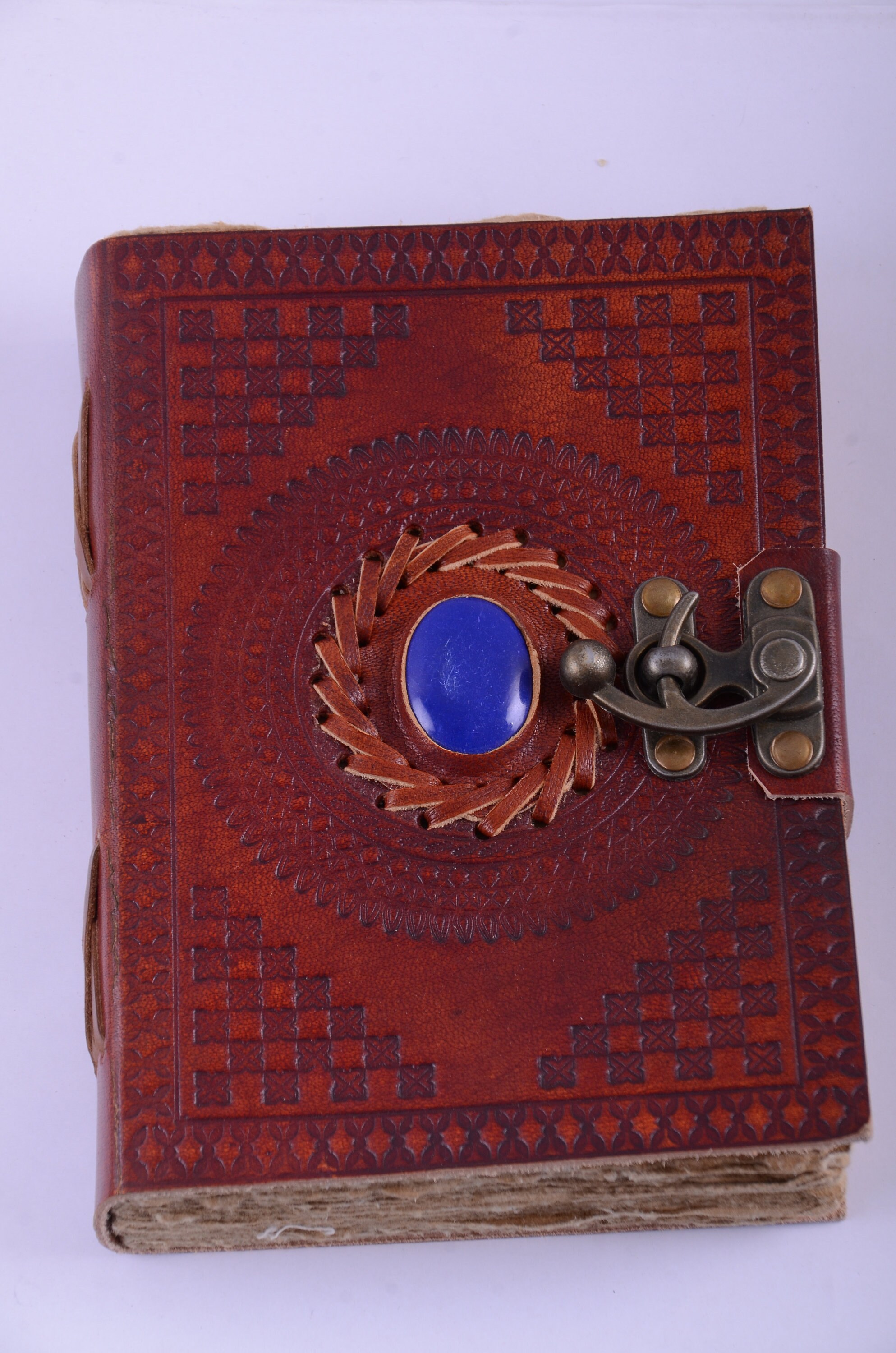 Medieval Stone Embossed Handmade Leather Journal Book of Shadows Bound ...