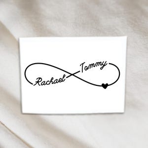 Custom Fine Line Infinity Sign Temporary Tattoo Custom, Wedding Infinity Tattoo, Love Valentine's Day, Couple Names, Wedding Favours