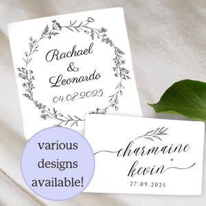 Benutzerdefinierte Hochzeit Fine Line Blumenkranz temporäres Tattoo Custom, Hochzeit Tattoo, Liebe Tattoo, Liebhaber Geschenk, Hochzeit Gunst, Name Tattoo