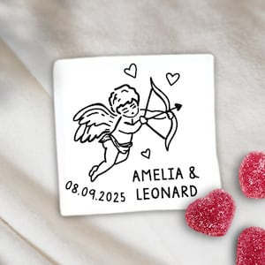 Benutzerdefinierte Amor Hochzeit temporäres Tattoo, feine Linie, Hochzeit Tattoo, Liebe Tattoo, Liebhaber Geschenk, Events Tattoo, Hochzeit Gunst, Herz Tattoo