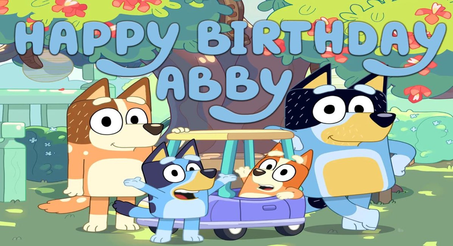 Bluey Happy Birthday Banner
 Personalized Bluey Happy Birthday Banner 13oz Vinyl Gloss