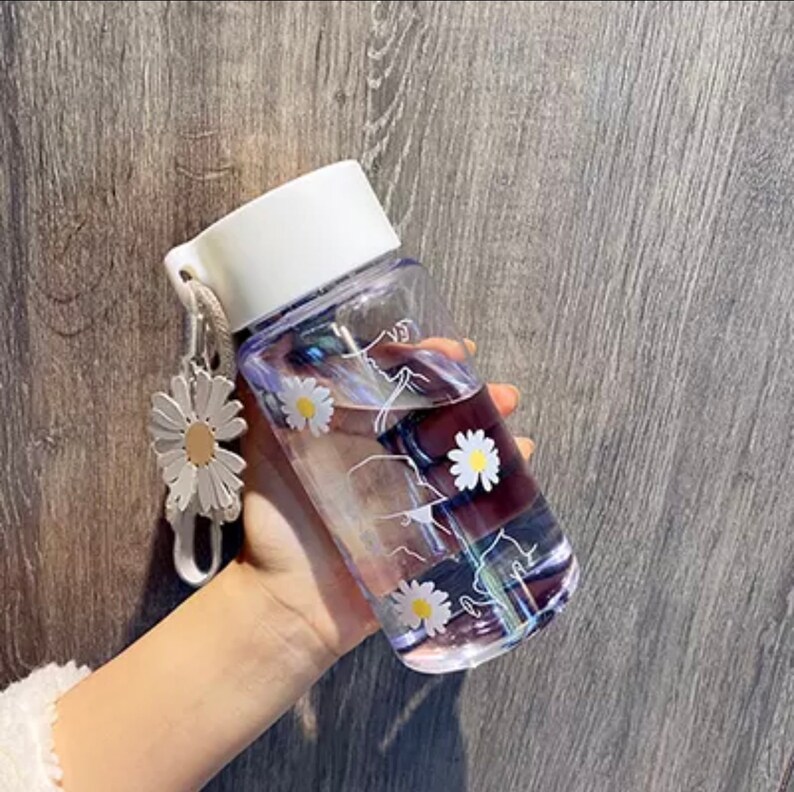 Daisy Flower Water Bottle/flower Water Bottle/480ml Etsy