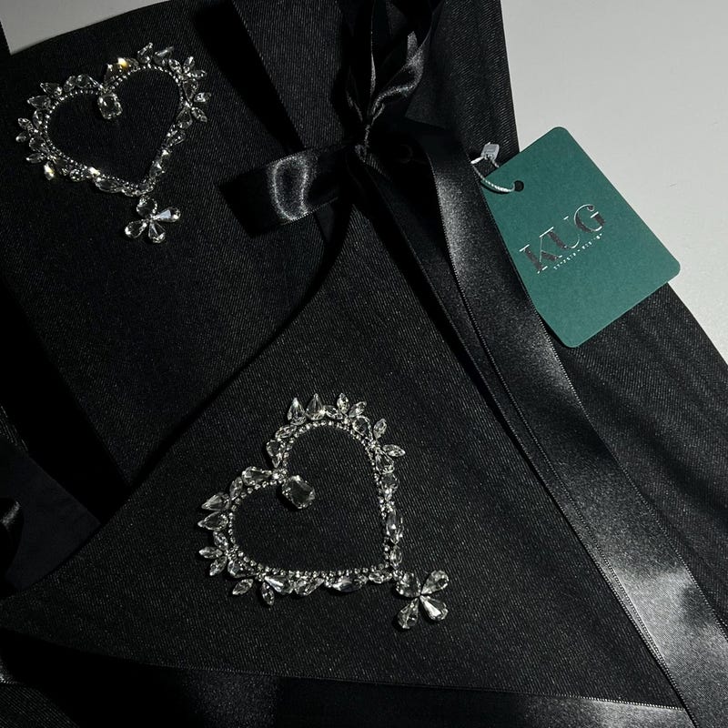 CRYSTAL EMBELLISHED BRA HEART LIKE A WILDFLOWER