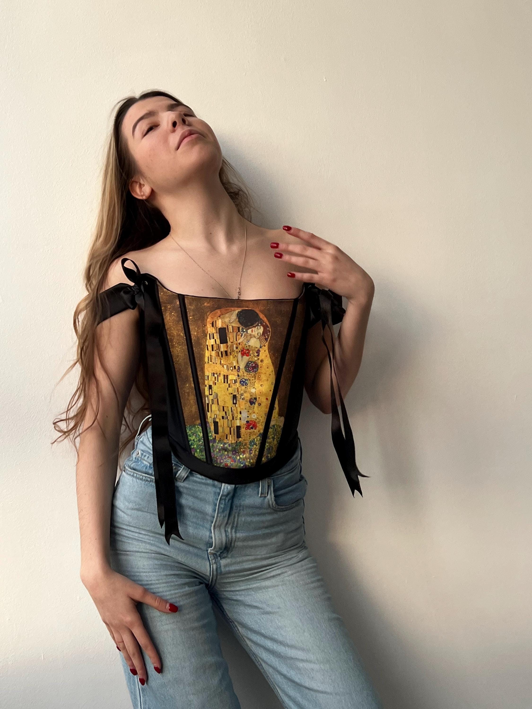 Custom Overbust Women Corset, Gustav Klimt