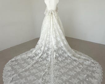 Elegant Off-Shoulder Lace Wedding Dress, Custom A-Line Corset Gown with Long Train