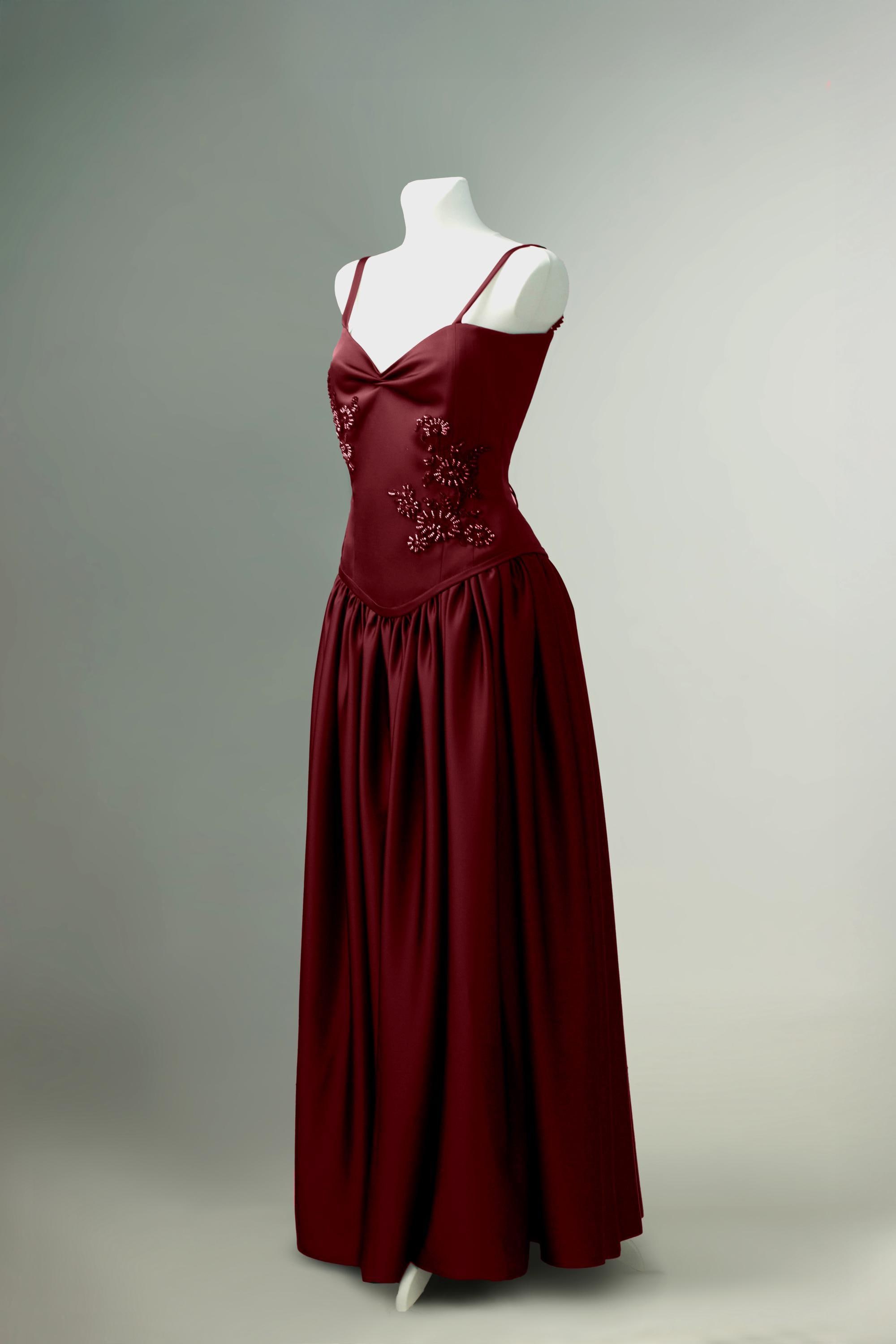 Hand Embroidered Corset Gown