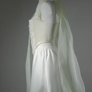 Beaded Heart Corset and Mini Satin Skirt Set for Women, Romantic Bridal Outfit image 8