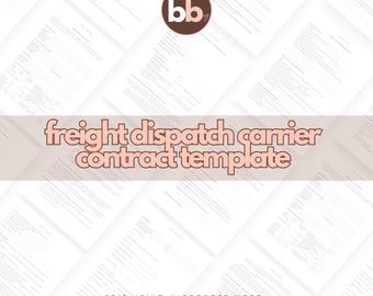 Freight Dispatch Carrier Contract Template (Microsoft Word File)