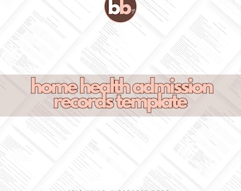 Home Health Care Client Intake Forms, Home Health Admission Records, Skilled Nursing Visit, Home Care Templates, Home Health Aide, PDF Form
