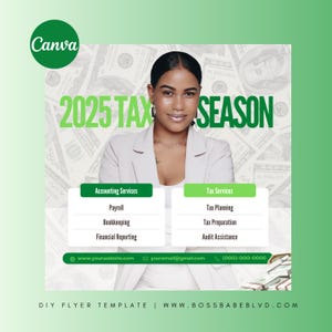 DIY Tax Season Flyer Template, Tax Services And Preparation Flyer, Credit Repair Flyer, Editable Social Media Flyer, Tax Preparer Template