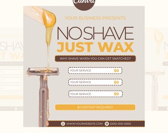 Esthetician DIY Flyer Template: Editable Waxing Flyer For Spa Marketing (Edit In Canva)