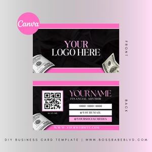 Specialist kredietreparatie DIY Canva-sjabloon voor visitekaartjes, financieel adviseur, belastingvoorbereider, financieel coach, leningmedewerkers, verzekeringsagenten