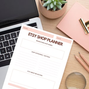Esty Shop Digital Planner, Optimieren Sie Ihren Etsy Shop, Etsy Shop Organizer, Geschäftszielplaner, Listing-Optimierung, Etsy Mastering