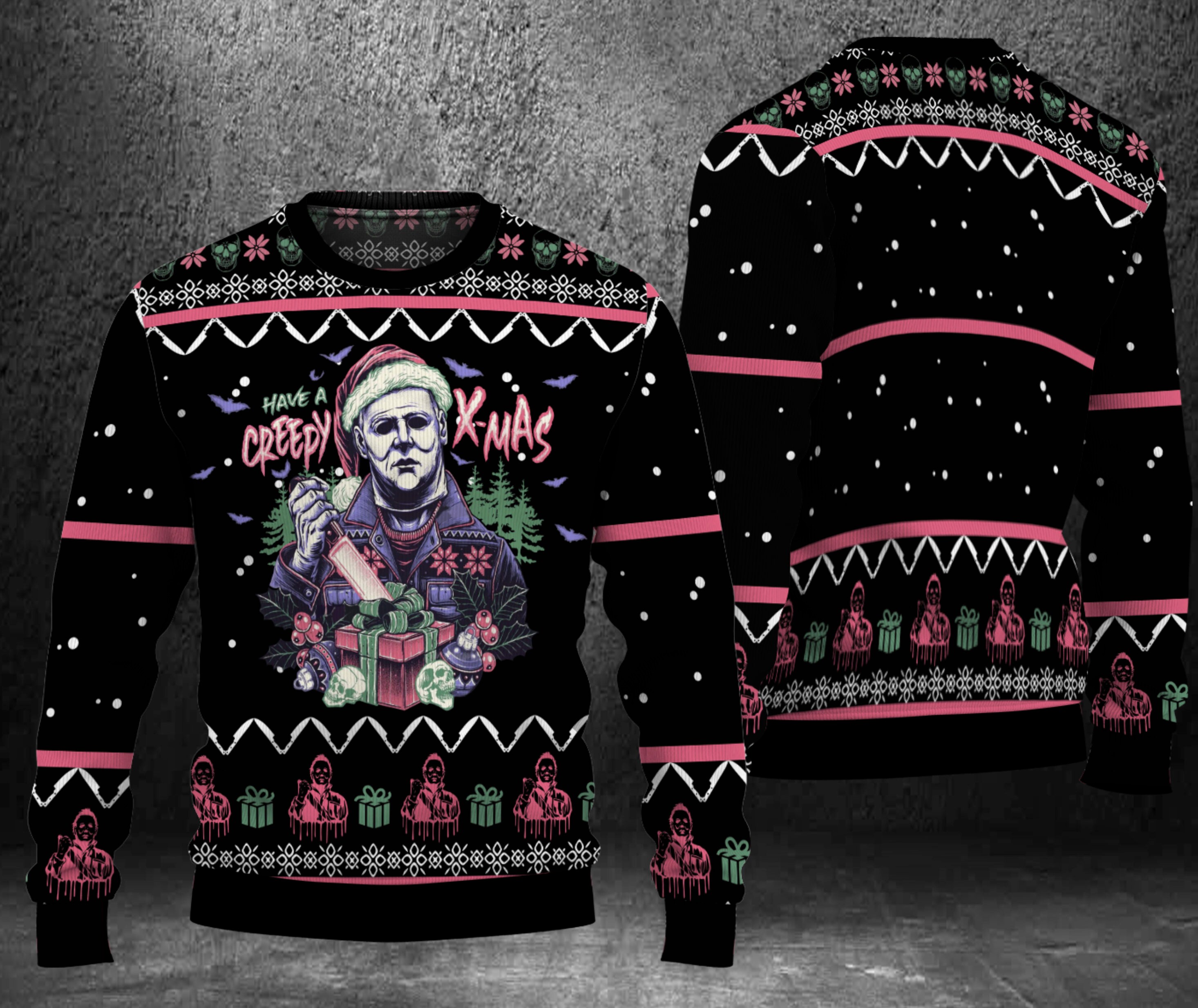 Discover Michael Myers Have A Creepy X-Mas Ugly Sweater 3D