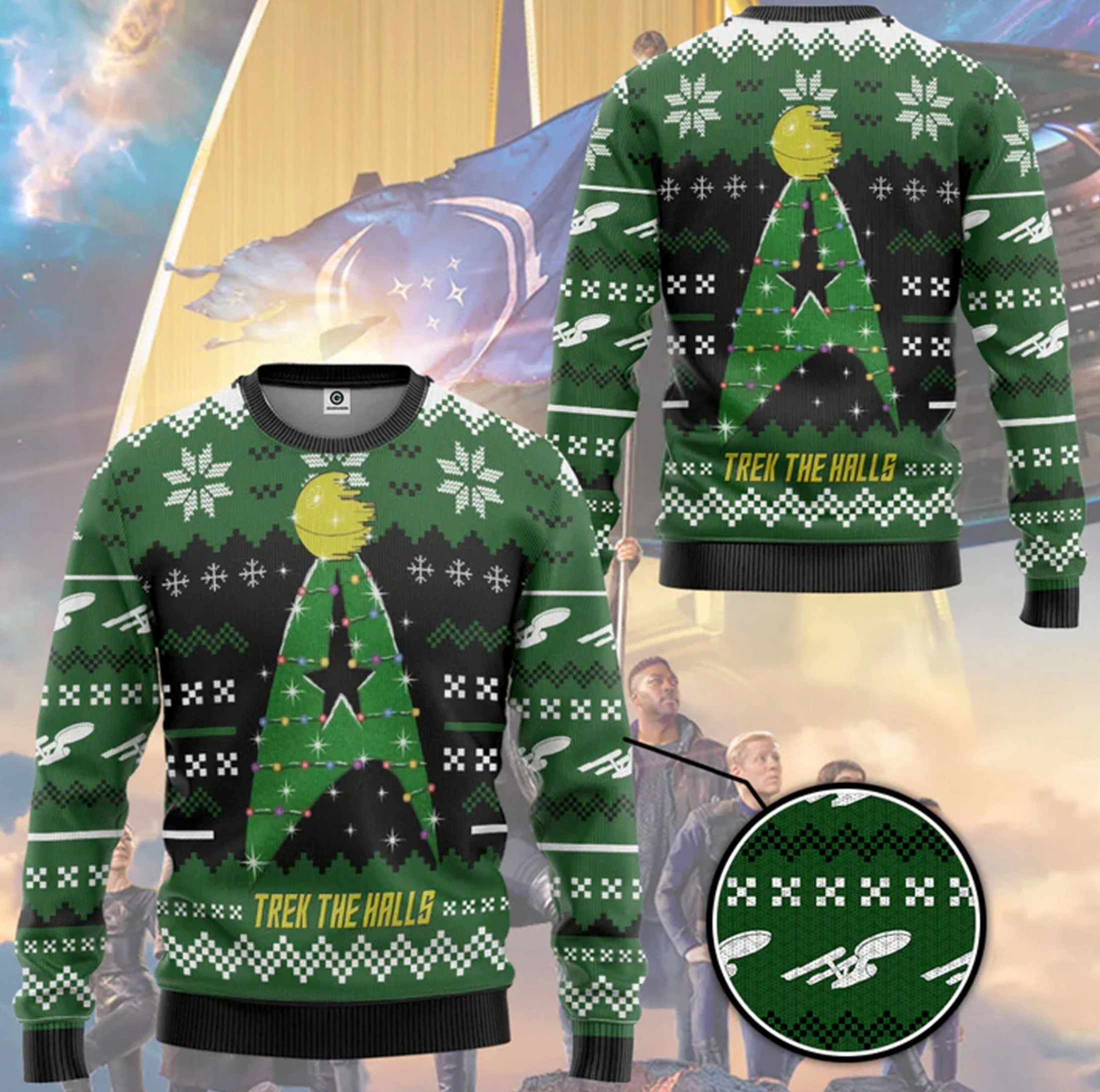 Discover S.T Trek The Halls Ugly Christmas Gift store Ugly 3D Sweater