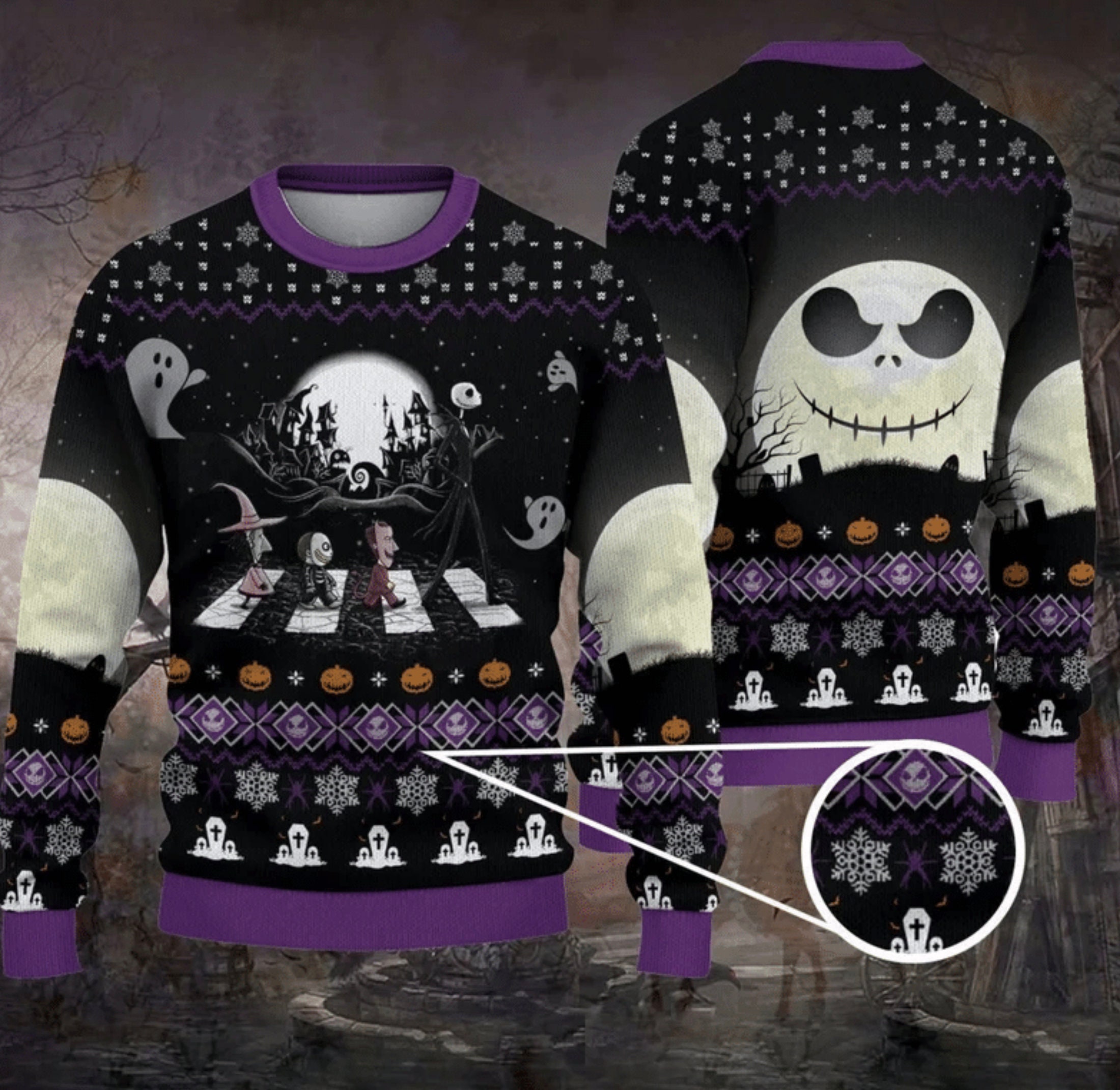 Discover Nightmare Before Xmas The Abbey Road Christmas 3D Sweater