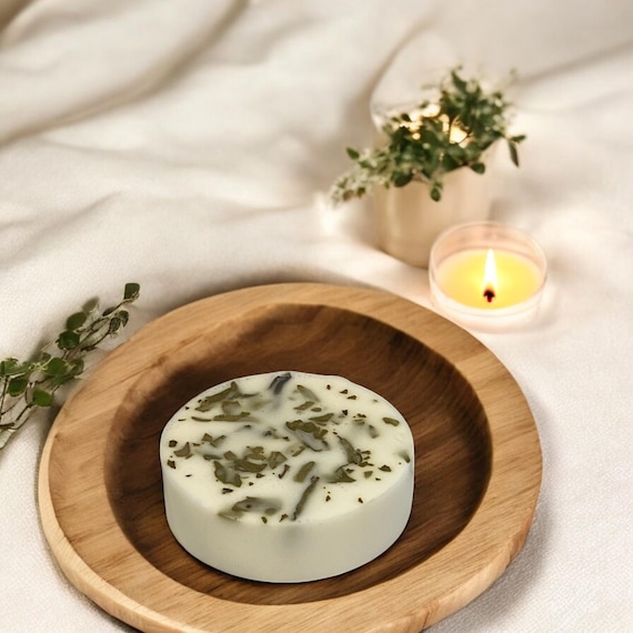 Leaf of Life Soap Round, Made with Real Miracle Leaf and Goats Milk, Medicinal Plant Based Skincare, Spiritual Kalanchoe Pinnata Plant