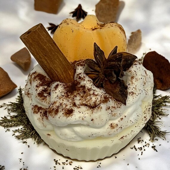 Pumpkin Spice Fall Wax Melt Cupcake, Natural Star Anise and Cinnamon Infusion, Nutmeg Scented Soy Melt, Cozy Autumn Wax Tart, Aromatherapy