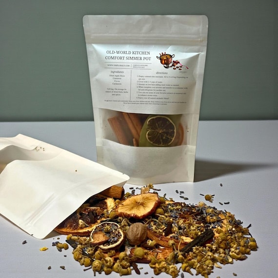 Old World Kitchen Comfort Simmer Pot, Cozy Hearth Blend, Warm Herbal Stovetop Potpourri