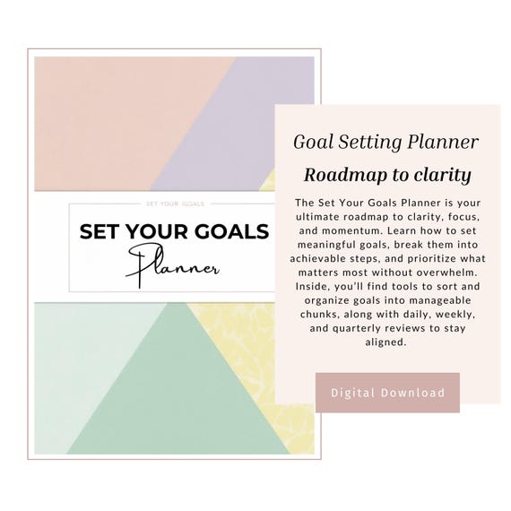 Goal Setting Planner Workbook: Productivity & Personal Growth (PDF)