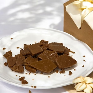 Old Fashioned English Butter Toffee Candy, Crunchy Caramelized Gourmet Sweets, Handmade Nostalgic Gift