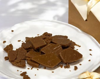 Old Fashioned English Butter Toffee Candy, Crunchy Caramelized Gourmet Sweets, Handmade Nostalgic Gift